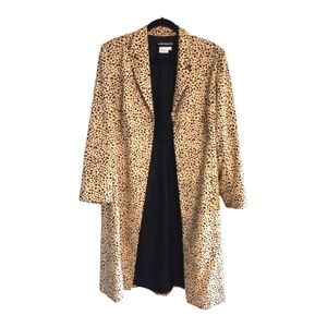 Donna Morgan Long Knee-length Animal/abstract print Coat Sz 16